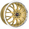 Drag DR 19 Gold Machined Lip 17 X 7.5 Inch Wheels