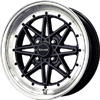 Drag DR 20 Gloss Black Machined Lip 15 X 7 Inch Wheels