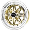 Drag DR 20 Gold Machined Face 15 X 7 Inch Wheels