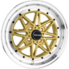 Drag DR 20 Gold Machined Lip 15 X 7 Inch Wheels