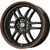 Drag DR 21 Black w Red Stripe Wheel Packages