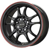 Drag DR 29 Flat Black w Red Stripe 15 X 7 Inch Wheels