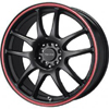 Drag DR 31 Flat Black w Red Stripe 18 X 8 Inch Wheels
