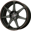 Drag DR 33 Flat Black w Red Stripe 18 X 7.5 Inch Wheels