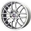 Drag DR 37 Silver Machined Lip 18 X 8 Inch Wheels