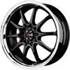Drag DR 9 Gloss Black Machined Lip 18 X 7.5 Inch Wheels