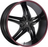 Fiero Number 15 24X10 Black with Red Stripe
