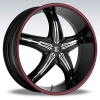 Fiero Number 5 17X7.5 Black