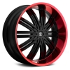 Fiero Number 7 24X10 Glossy Black Red Lip