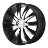 Helo HE851 20X10 Gloss Black With Machined Face