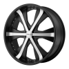 Helo HE869 24X9.5 Satin Black With Machined Face