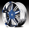 Hipnotic ZEN-BLUE with Chrome Inserts Wheel Packages