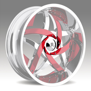 Hipnotic 360 Chrome W Red Inserts Caps