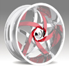 Hipnotic 360 Chrome W Red Inserts Caps