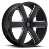 II Crave Number 31 24X9.5 Satin Black with Chrome Inserts