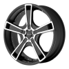KMC KM663 Swindle 17X7.5 Matte Black Machined