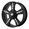 KMC KM668 Vandal 22X9 Matte Black With Machined Face