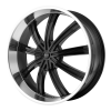 KMC KM672 Widow 24X9.5 Gloss Black With Machined Face