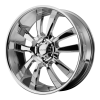 KMC KM673 Skitch 24X9.5 Chrome Plated