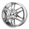 KMC KM678 Splinter 26X9.5 Chrome Plated