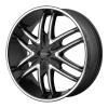KMC KM678 Splinter 22X9.5 Gloss Black With Milled Spokes
