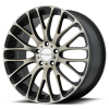 KMC KM693 Maze 17X7 Satin Black with Machined Face and Tinted Clear