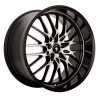 Konig Lace 16X7 Gloss Black Machined Face