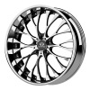 Lorenzo WL27 19X9.5 Chrome Plated With Gloss Black Windows