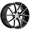Mach M15 18X9 Black with Machined Face