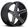 Mach M5 18X8 Satin Black Machined