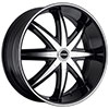 Strada Magia Black with Machined Face 22 X 8.5 Inch Wheels