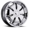 Milanni 455 Paralyzer 24X8.5 Chrome with Gloss Black Insert