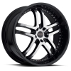 Milanni  9012 Kapri 22X10.5 Gloss Black Mirror Machined Face