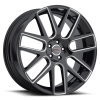 Milanni  9022 Virtue 18X8 Gloss Black Mirror Machined Face