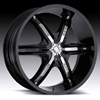 Milanni Bel Air6 460 Gloss Black Chrome Accents 24 X 9.5 Inch Wheels