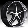Milanni Force 457 Gloss Black Machined Lip Wheel Packages
