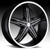 Milanni Phoenix 458 Gloss Black Machined 26 X 9.5 Inch Wheels