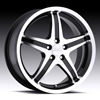 Milanni Kool Whip 5 446 Gloss Black Machined Face 18 X 7.5 Inch Wheels