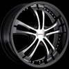 MKW Type 101 Black With Machined Face 16 X 7 Inch Wheel