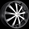 MKW Type 102 Black Machined 18 X 7.5 Inch Wheel