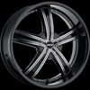 MKW Type 103 Black Machined 18 X 7.5 Inch Wheel