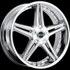 MKW Type 104 Chrome 17 X 7.5 Inch Wheel