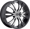 MKW M114 17X7.5 Black Machined