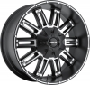 MKW M80 17X9 Satin Black Machined Face Black Lip Machined Groove on Flange