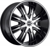 MKW M82 20X9.5 Gloss Black Machined Face Black Lip Machined Groove on Flange
