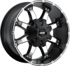 MKW M83 16X8 Satin Black Machined Face Black Lip High Rise Machined on Flange