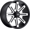 MKW M88 18X9 Satin Black Machined Face Black Lip