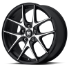 Motegi MR128 17X7.5 Satin Black with Machined Face