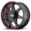 Moto Metal MO961 18X9 Satin Black with Red Inserts