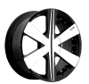 Noir Airliner 20X8.5 Black Machined